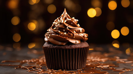 sweet birthday cupcake foodの素材
