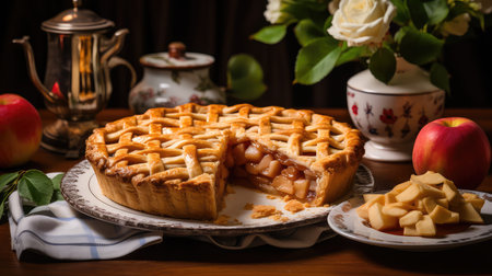 sweet pie cake foodの素材