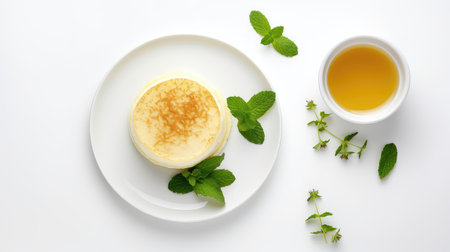 syrup morning pancake foodの素材