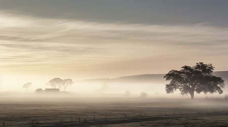 peaceful farmland landscape sereneの素材