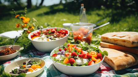 cucumber salad picnic foodの素材