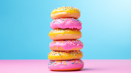 sweet fried donut foodの素材