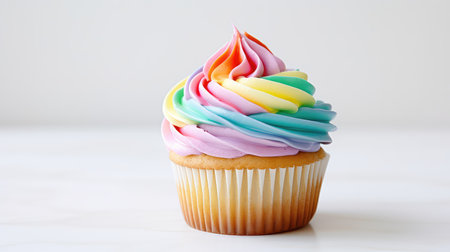 dessert rainbow cupcake foodの素材