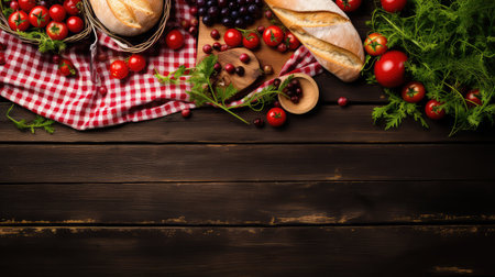 fruit grass picnic foodの素材