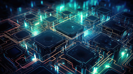 glitch abstract electronic backgroundの素材