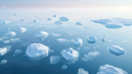 frozen dome icebergs landscapeの素材