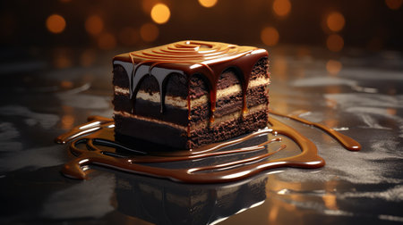 sweet chocolate cake foodの素材