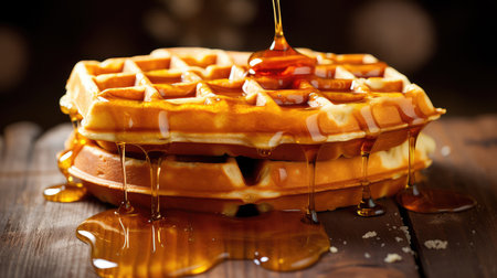 snack syrup waffle foodの素材