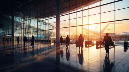 customs arrival airport backgroundの素材