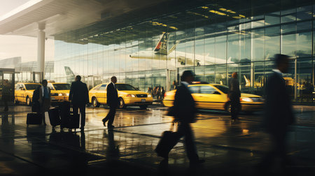 transportation business airport backgroundの素材