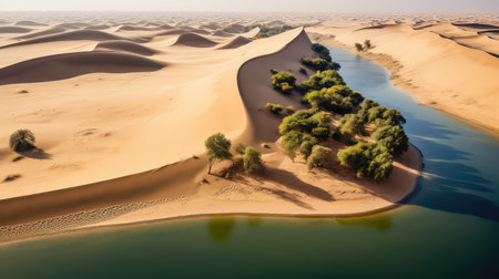 landscape sand dune oasesの素材