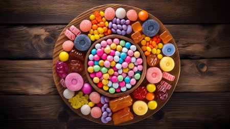 sugary bonbon candy foodの素材