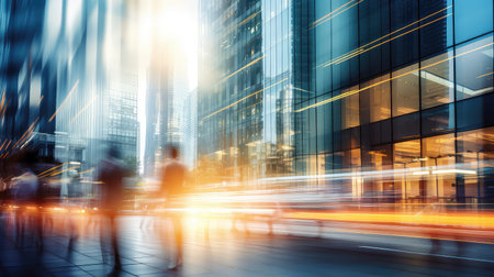 street blur urban businessの素材