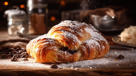 flaky pastry croissan foodの素材
