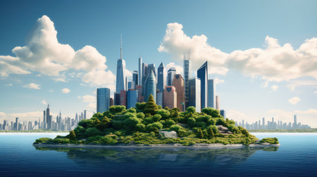 environment artificial island landscapeの素材