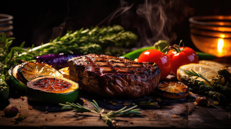 meat grill bbq foodの素材