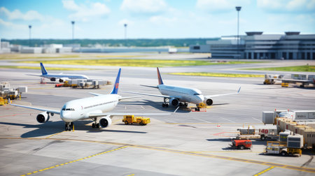 terminal building airport backgroundの素材