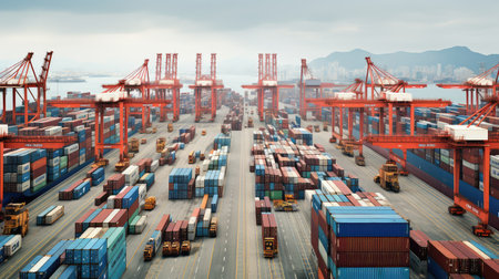container terminal ship cargoの素材