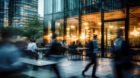 skyscraper blur urban businessの素材