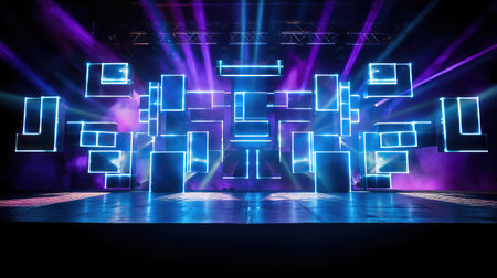 rhythm stage electronic backgroundの素材