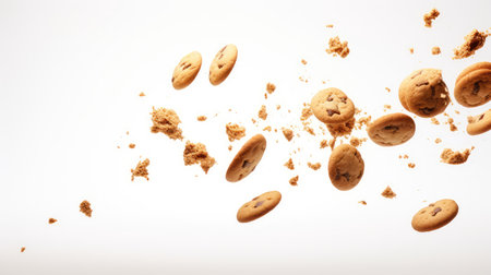 baking falling cookies foodの素材