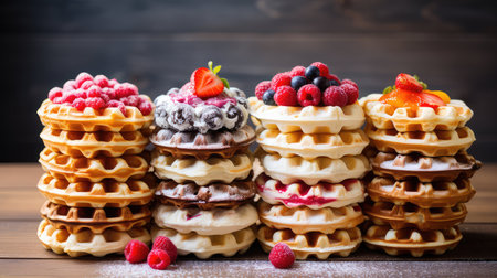 dessert wafer waffle foodの素材