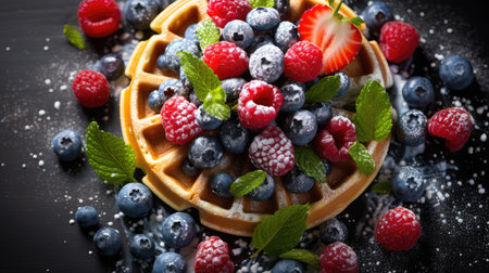 dessert fresh waffle foodの素材