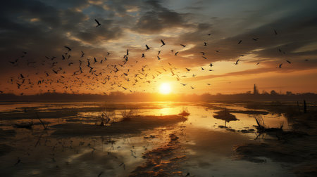 bog tidal swamp landscapeの素材