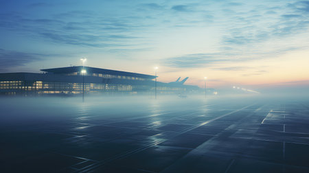 runway sky airport backgroundの素材