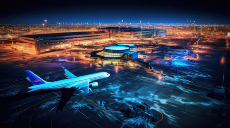 flight travel airport backgroundの素材