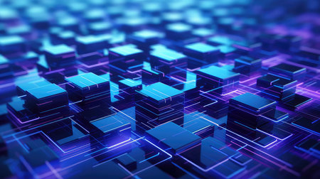 futuristic blue electronic backgroundの素材