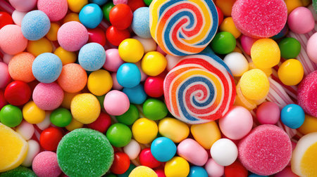 caramels top candy foodの素材