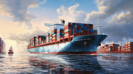 maritime vessel ship cargoの素材