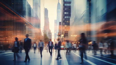urban blur city businessの素材