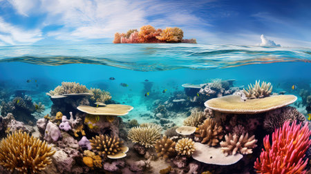 marine fringing reefs landscape