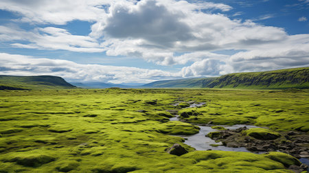 arctic moss tundra landscapeの素材
