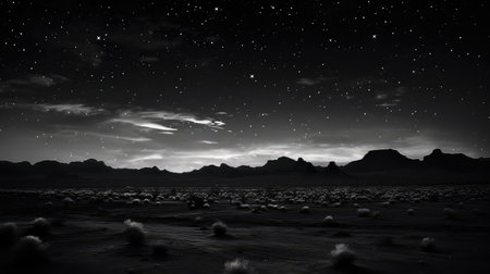 bleak cold desert landscapeの素材