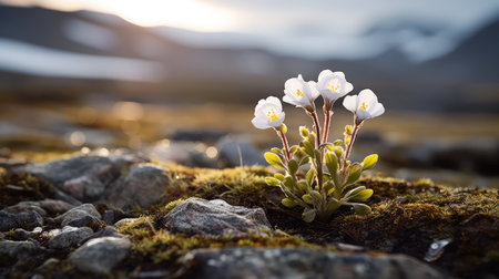 vast tundra landscape closeの素材