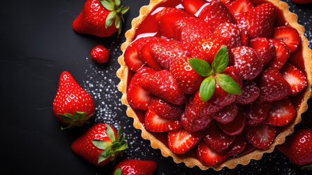 fruity strawberry dessert foodの素材