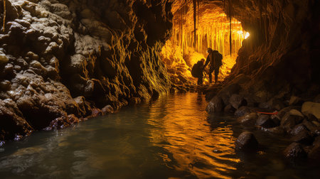 underground solution cave landscapeの素材