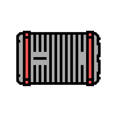 electric vehicle battery color icon vector illustrationのイラスト素材