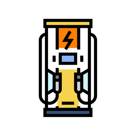 charging station energy color icon vector illustrationのイラスト素材
