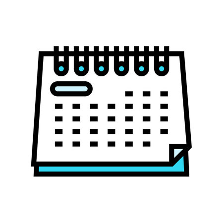 calendar pages list color icon vector illustrationのイラスト素材