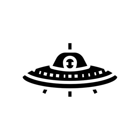 alien life space exploration glyph icon vector illustrationのイラスト素材