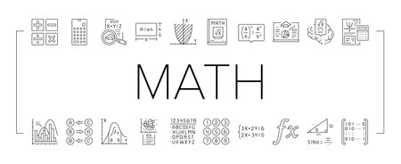 math education school science icons set vectorのイラスト素材