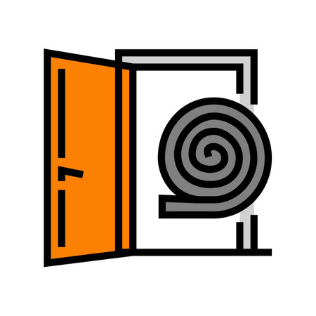 weather stripping energy conservation color icon vector illustrationのイラスト素材