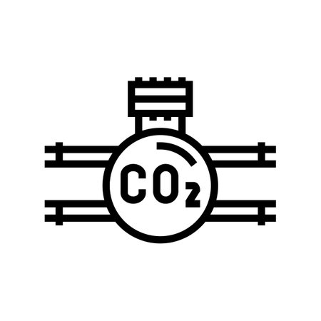 transportation carbon line icon vector illustrationのイラスト素材