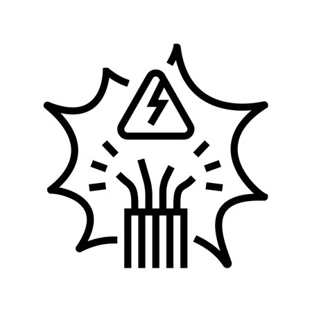 emergency response electric grid line icon vector illustrationのイラスト素材