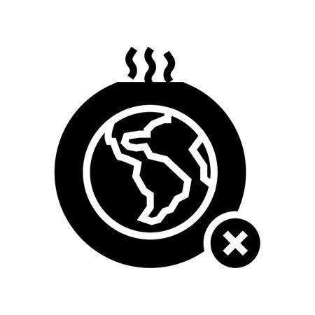 greenhouse gas reduction carbon glyph icon vector illustrationのイラスト素材
