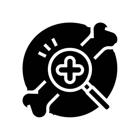 bone health osteoporosis bone glyph icon vector illustrationのイラスト素材